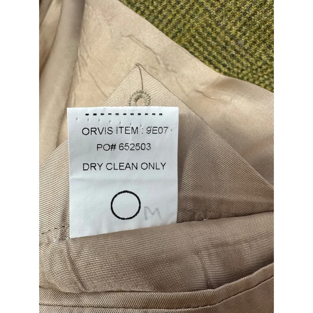 Vintage Orvis Wool Tweed Blazer Jacket Men's Size 48R Olive Green L9